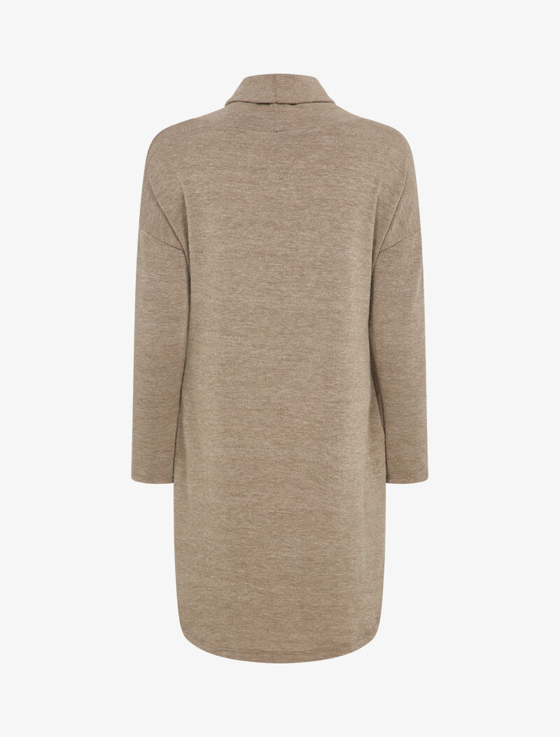Robe pull à col roulé lâche - Taupe - 2