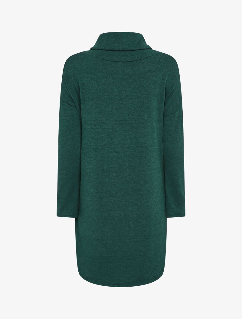 Robe pull à col roulé lâche - Vert sapin - 2