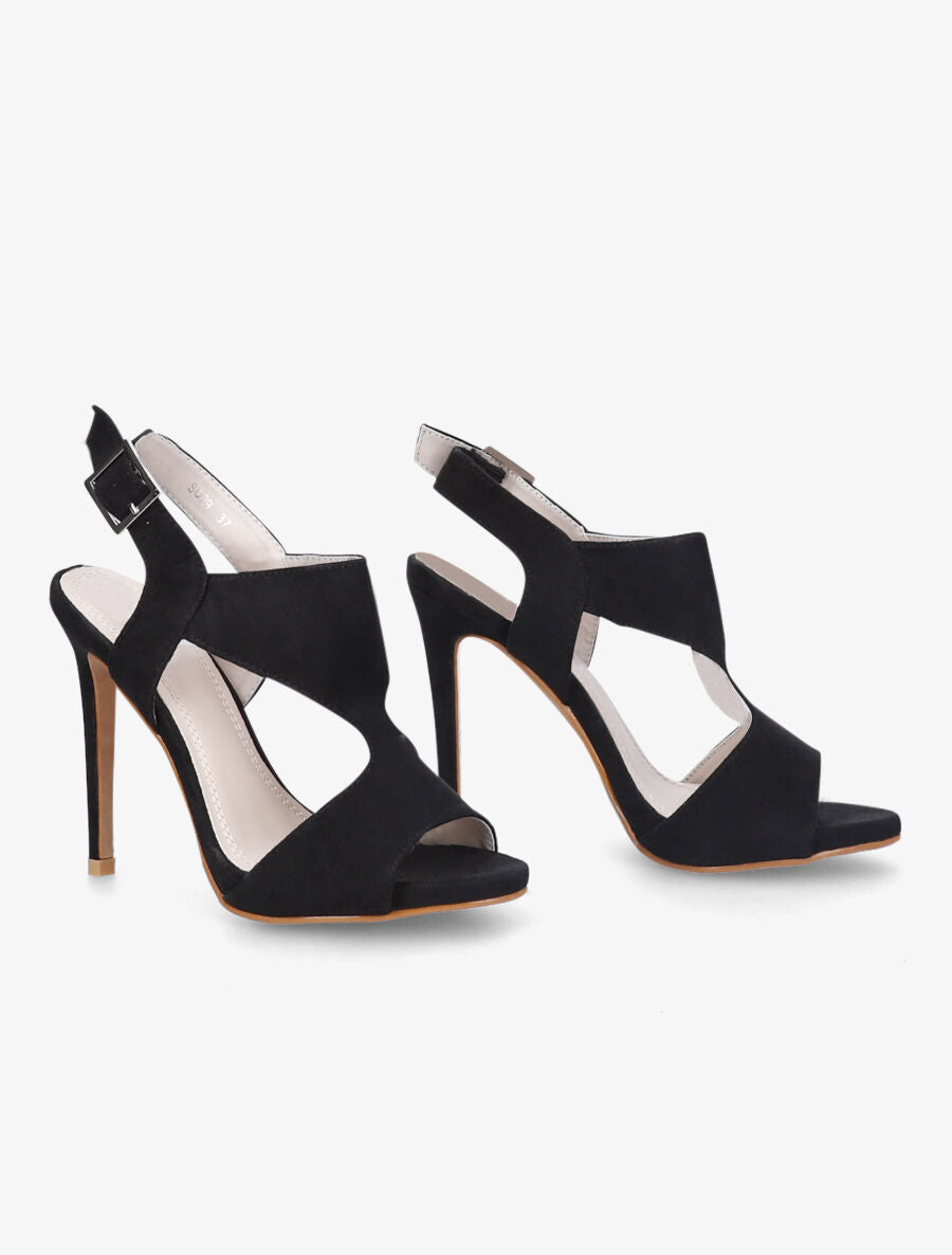 Peep - toes velours noir - 4