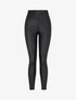 Legging uni en simili - Noir - 1