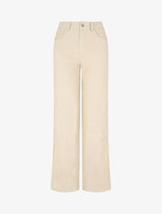 Jean stretch droit à taille haute - Beige - 1