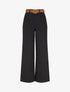 Pantalon taille haute coupe ample - Noir - 1