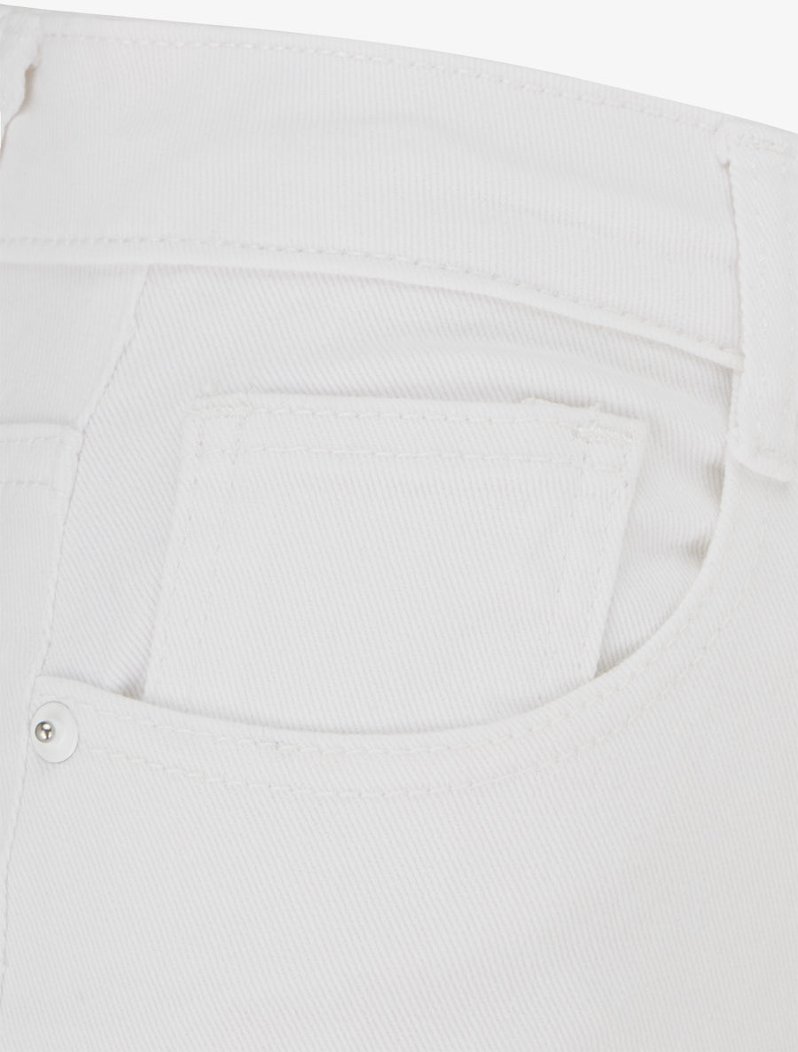 Jean à bords effilochés coupe droite - Écru - 3