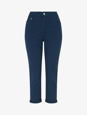 Jean à ourlet coupe droite - Marine - 1