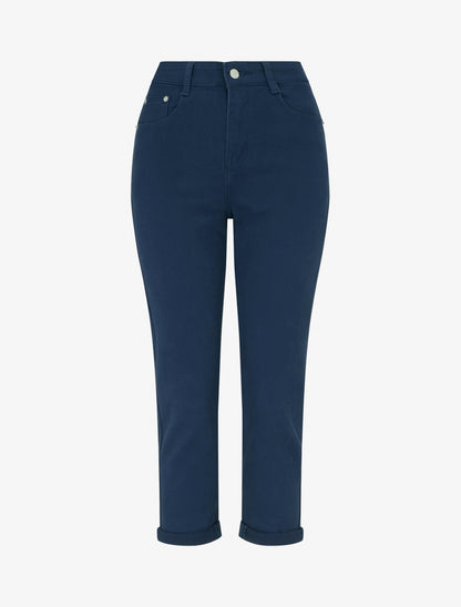 Jean à ourlet coupe droite - Marine - 1