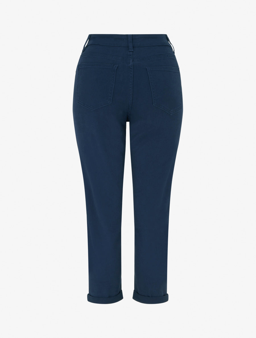 Jean à ourlet coupe droite - Marine - 2