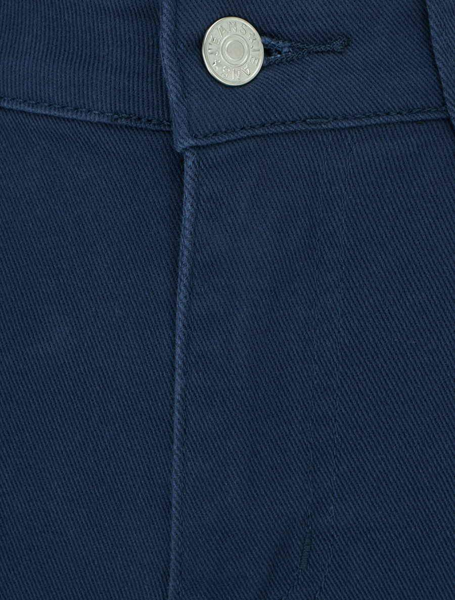 Jean à ourlet coupe droite - Marine - 3
