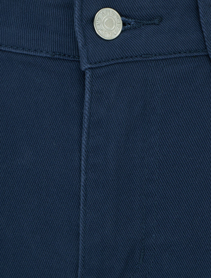 Jean à ourlet coupe droite - Marine - 3