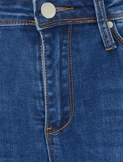 Jean skinny délavé taille haute - Bleu denim - 3