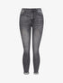 Jean skinny taille haute délavé - Gris foncé - 1