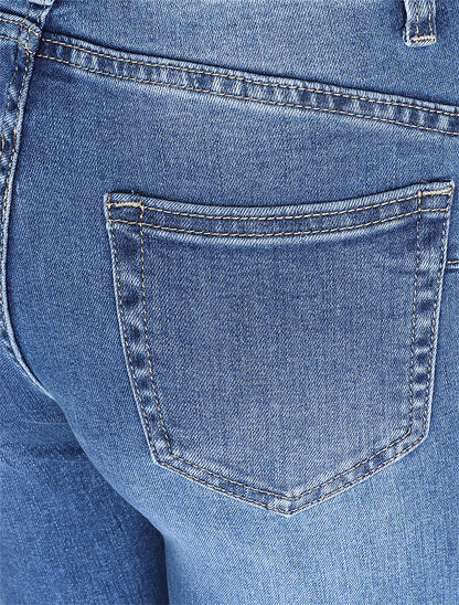 Jean push-up taille haute coupe skinny - Bleu denim - 3