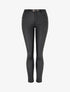 Pantalon effet enduit coupe skinny - Noir - 1