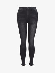 Jean skinny délavé - Noir - 4