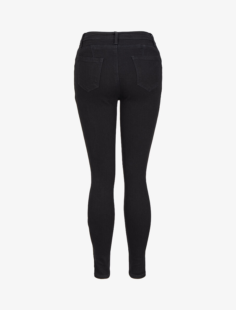 Jean taille haute coupe skinny - Noir - 2