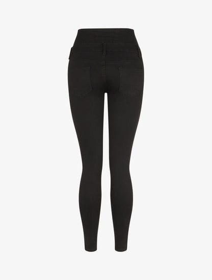 Jean à taille haute coupe skinny - Noir - 2