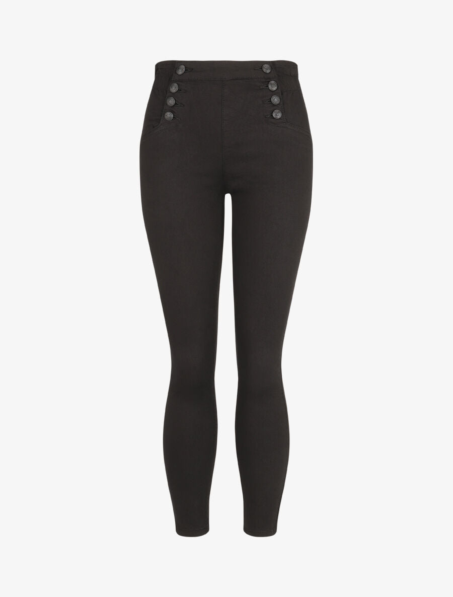 Jean élastiqué coupe slim - Noir - 1