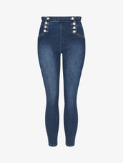 Jean élastiqué coupe skinny - Bleu - 5