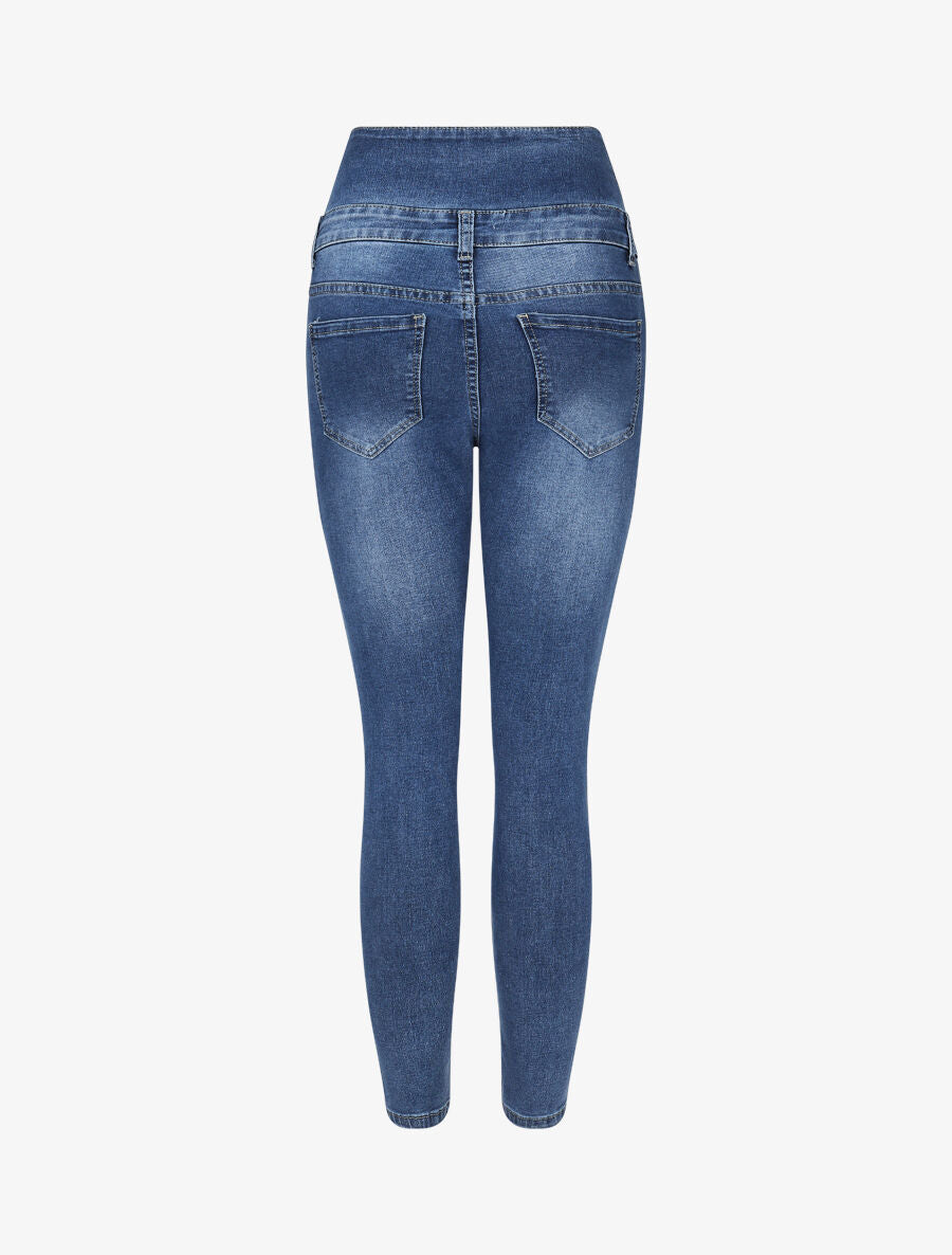 Jean à 4 boutons coupe skinny - Bleu - 2