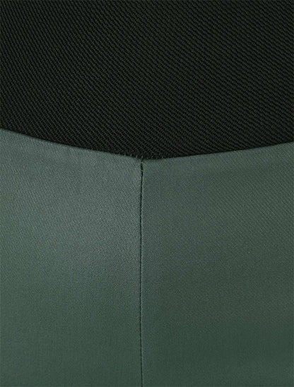 Legging uni en simili élastiqué - Vert sapin - 3