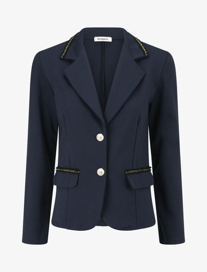 Veste à détails irisés - Marine - 4