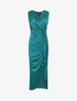 Robe de soirée coupe sirène drapée - Vert émeuraude - 5