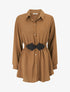 Chemise à taille élastiquée - Camel - 4