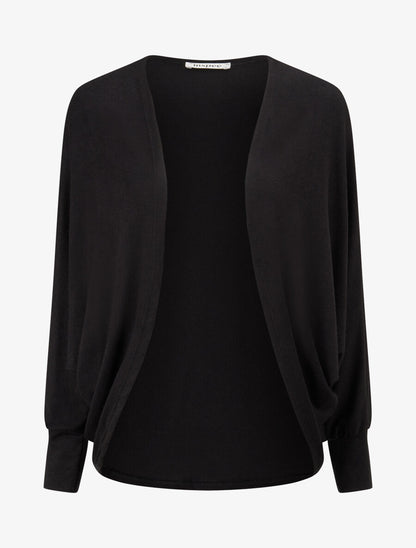 Gilet uni à manches dolman - Noir - 5
