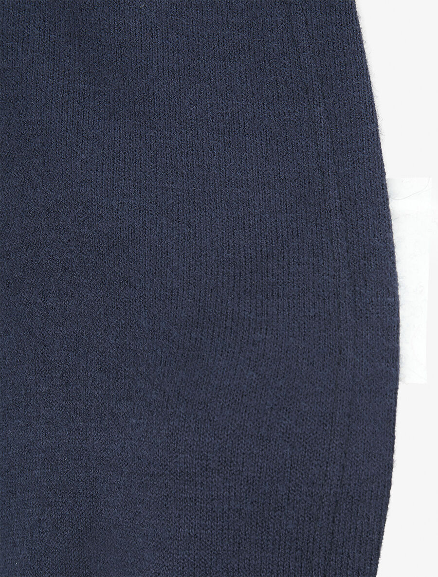 Gilet uni à manches dolman - Marine - 3