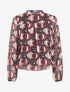 Blouse irisée et imprimé géométrique - Noir - 5