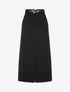 Jupe droite uni fendue - Noir - 1