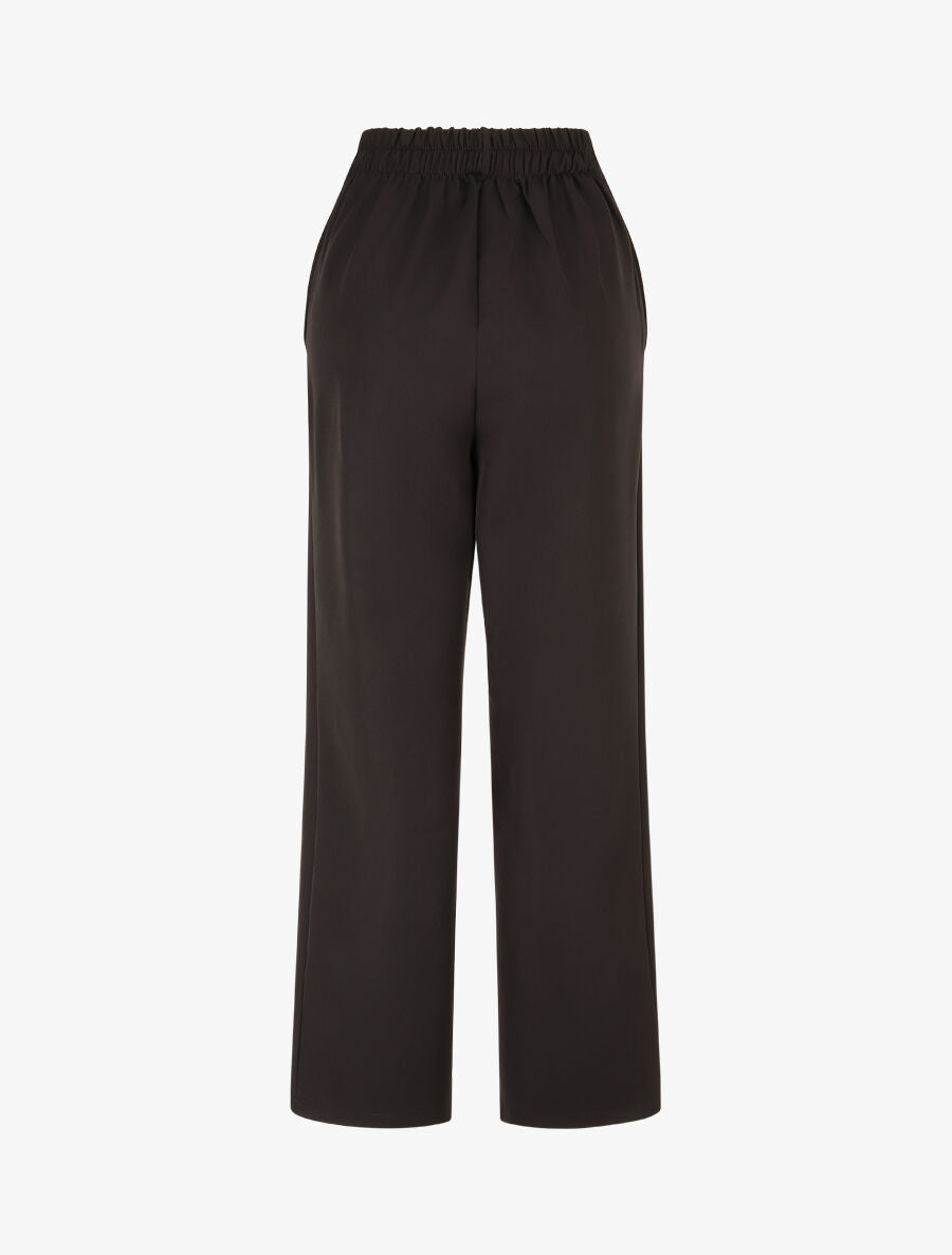 Pantalon uni et elastiqué - Noir - 2