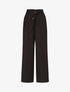Pantalon ceinturé à taille élastiquée - Noir - 4