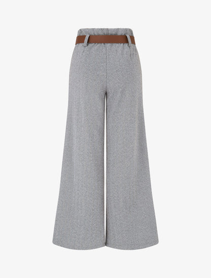 Pantalon ample en tweed - Noir - 2