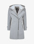 Manteau à empiècement style sweat - Gris - 1