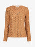 Pull fin incrusté de sequins - Camel - 4