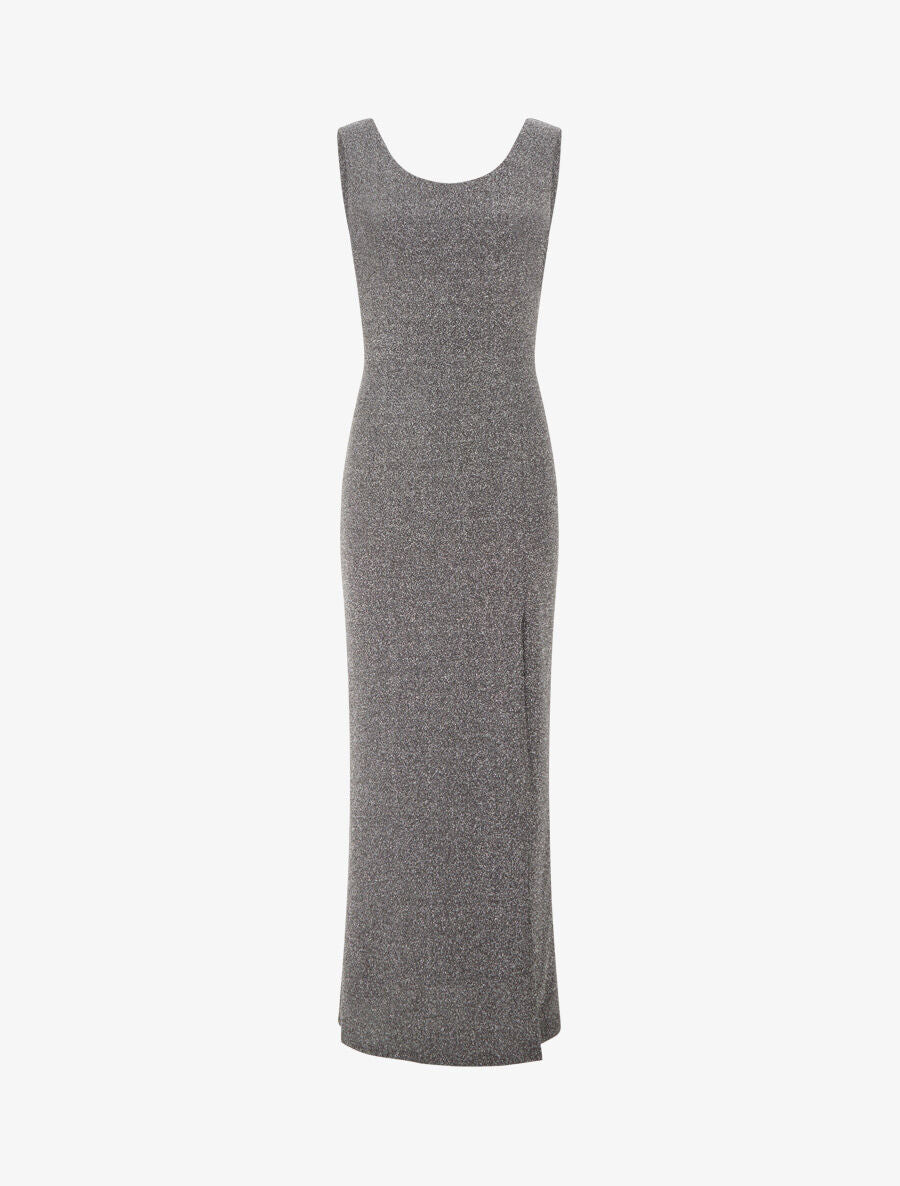 Robe longue irisée sans manches - Argent - 4