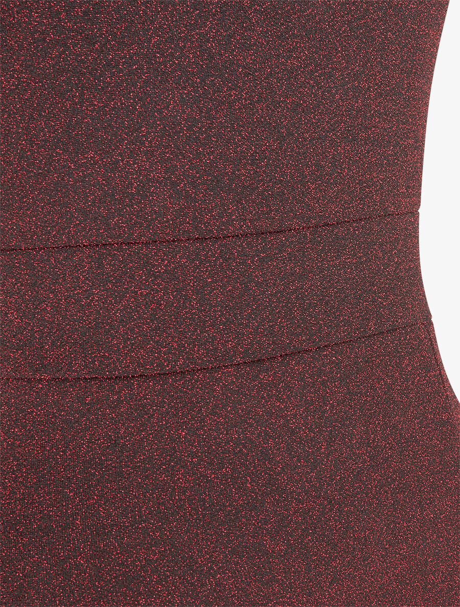 Robe longue irisée sans manches - Rouge - 3