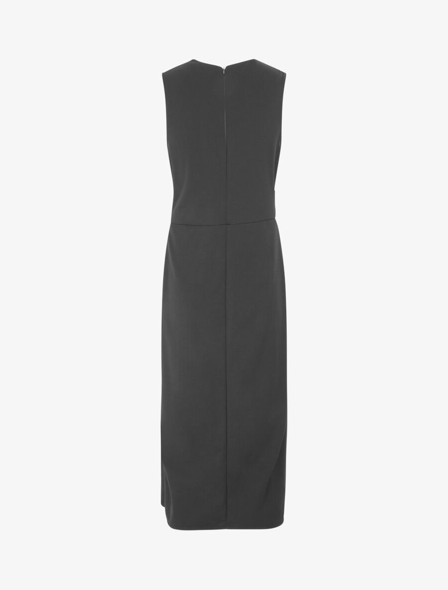 Robe longue superposée et liens à nouer - Noir - 2