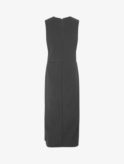 Robe longue superposée et liens à nouer - Noir - 2