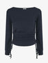 Pull fin côtélé ajustable - Marine - 1