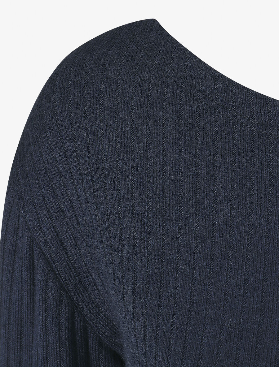 Pull fin côtélé ajustable - Marine - 3