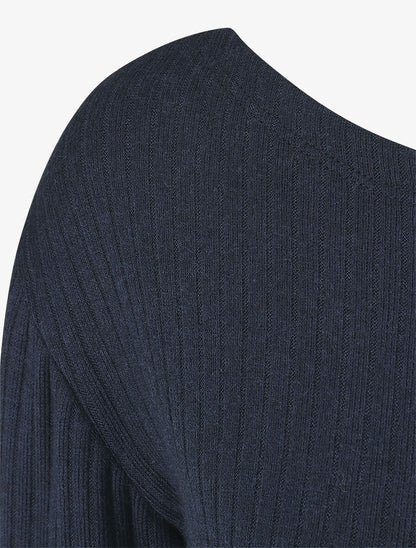 Pull fin côtélé ajustable - Marine - 3