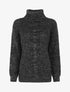 Pull uni en maille irisé - Noir - 1