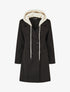 Manteau à capuche style sweat - Noir - 5
