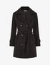 Manteau long uni boutonné - Noir - 4