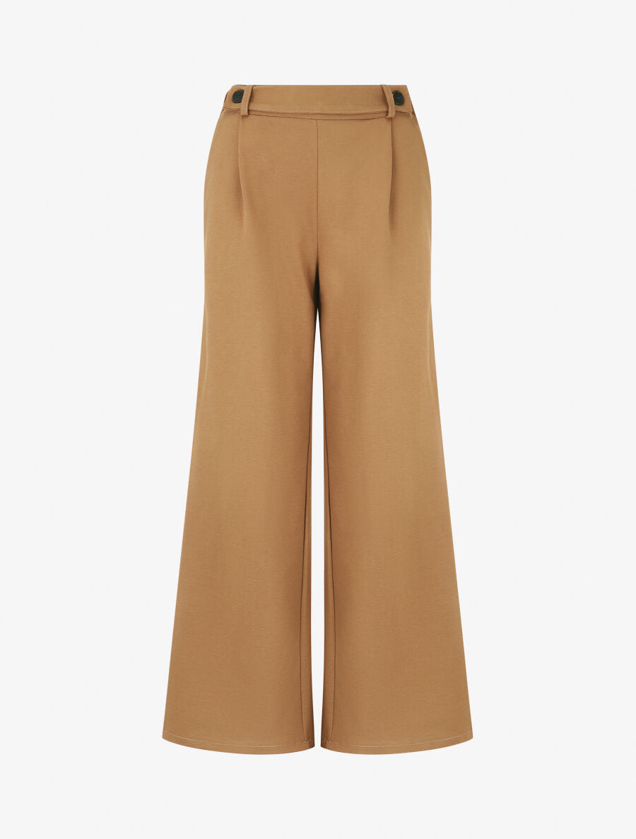 Pantalon long épais coupe ample - Camel - 4