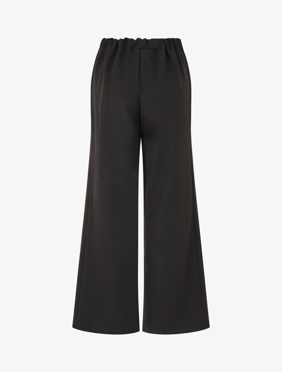 Pantalon long uni coupe ample - Noir - 2