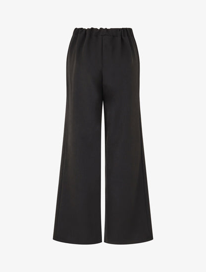 Pantalon long uni coupe ample - Noir - 2
