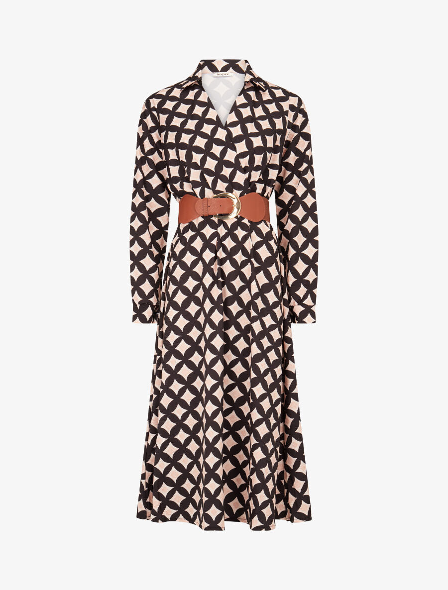 Robe longue à carreaux style 70&