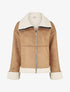 Manteau zippé style aviateur - Camel - 1